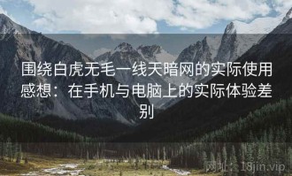 围绕白虎无毛一线天暗网的实际使用感想：在手机与电脑上的实际体验差别