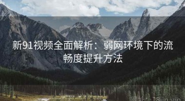 新91视频全面解析：弱网环境下的流畅度提升方法