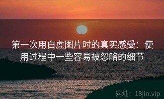 第一次用白虎图片时的真实感受：使用过程中一些容易被忽略的细节