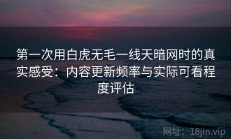 第一次用白虎无毛一线天暗网时的真实感受：内容更新频率与实际可看程度评估