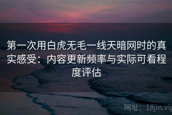第一次用白虎无毛一线天暗网时的真实感受：内容更新频率与实际可看程度评估