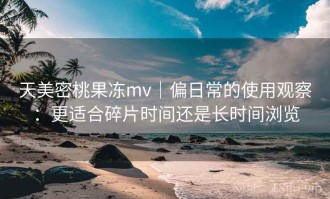 天美密桃果冻mv｜偏日常的使用观察：更适合碎片时间还是长时间浏览
