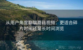 从用户角度聊聊蘑菇视频：更适合碎片时间还是长时间浏览