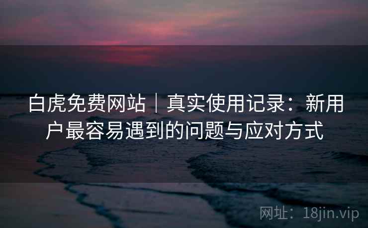 白虎免费网站｜真实使用记录：新用户最容易遇到的问题与应对方式