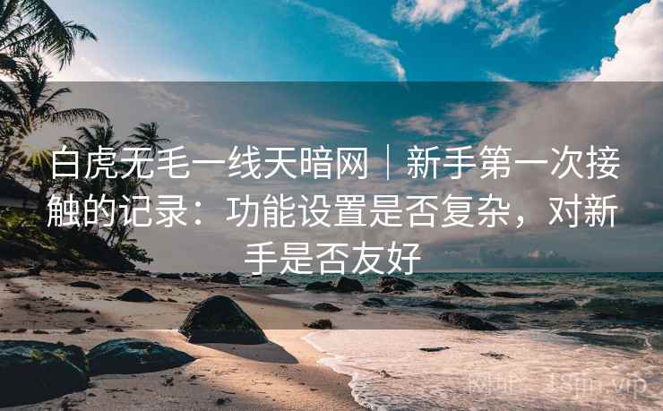 白虎无毛一线天暗网｜新手第一次接触的记录：功能设置是否复杂，对新手是否友好