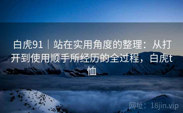 白虎91|站在实用角度的整理:从打开到使用顺手所经历的全过程,白虎t恤 白虎91|站在实用角度的整理:从打开到使用顺手所经历的全过程,白虎t恤