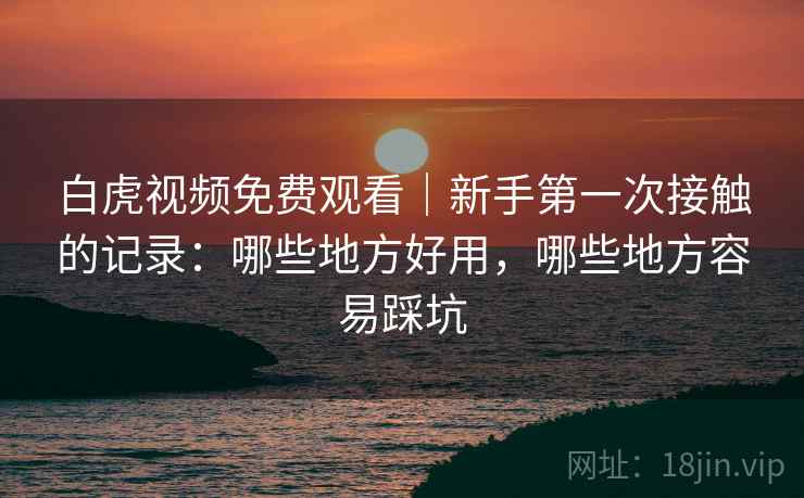 白虎视频免费观看|新手第一次接触的记录:哪些地方好用,哪些地方容易踩坑 白虎视频免费观看|新手第一次接触的记录:哪些地方好用,哪些地方容易踩坑
