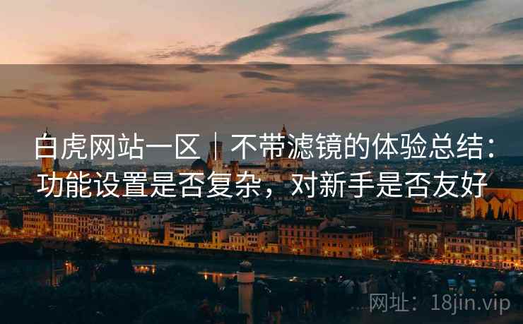 白虎网站一区|不带滤镜的体验总结:功能设置是否复杂,对新手是否友好 白虎网站一区|不带滤镜的体验总结:功能设置是否复杂,对新手是否友好