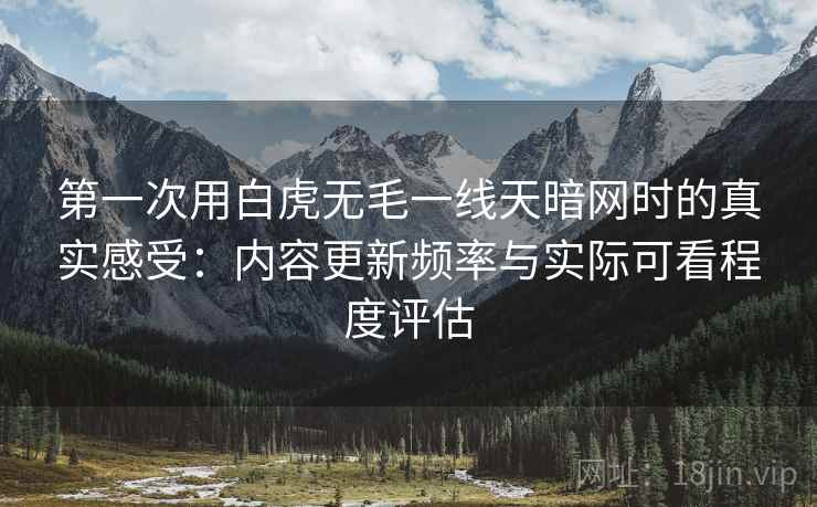 第一次用白虎无毛一线天暗网时的真实感受:内容更新频率与实际可看程度评估 第一次用白虎无毛一线天暗网时的真实感受:内容更新频率与实际可看程度评估
