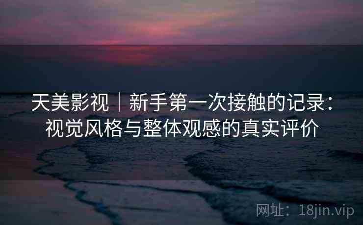 天美影视|新手第一次接触的记录:视觉风格与整体观感的真实评价 天美影视|新手第一次接触的记录:视觉风格与整体观感的真实评价
