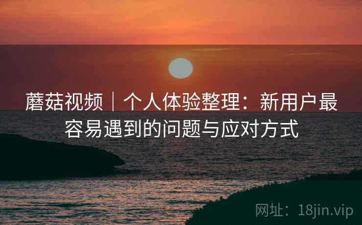 蘑菇视频|个人体验整理:新用户最容易遇到的问题与应对方式 蘑菇视频|个人体验整理:新用户最容易遇到的问题与应对方式